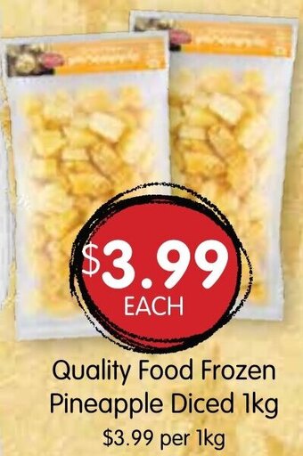 Spudshed Quality Food Frozen Pineapple Diced 1kg offer