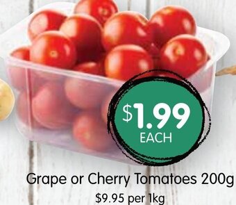 Spudshed Grape or Cherry Tomatoes 200g offer
