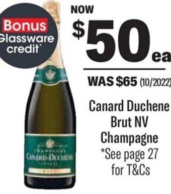 Liquorland Canard Duchene Brut NV Champagne offer