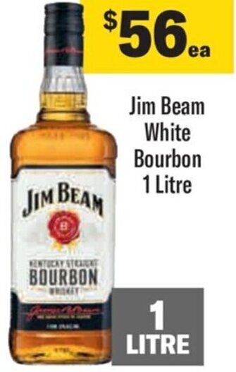 Liquorland Jim Beam White Bourbon 1 Litre offer