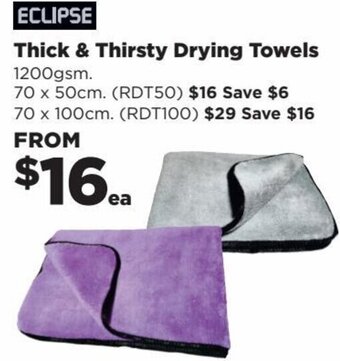 Eclipse Thick & Thirsty Drying Towels