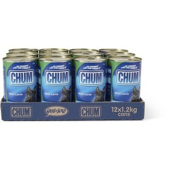 BIG W Chum lamb wet dog food 12 x 1.2kg offer
