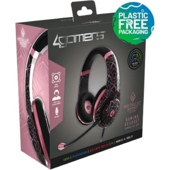 BIG W 4gamers gaming headset - rose gold metallic abstract* offer