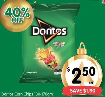Spar Doritos Corn Chips 130-170gm offer