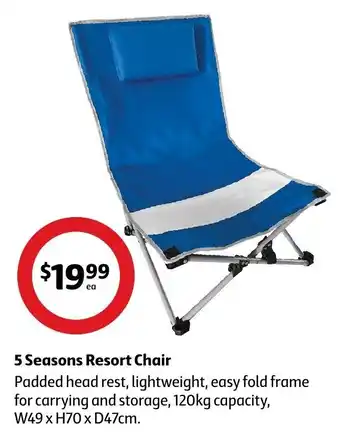 Coles 5 Seasons Resort Chair offer