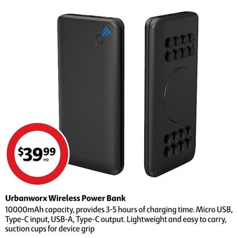 Coles Urbanworx Wireless Power Bank offer