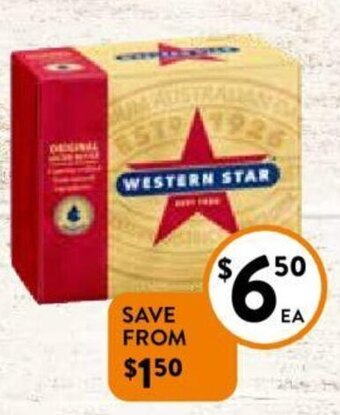 Foodworks Western Star Butter Pat 500g offer