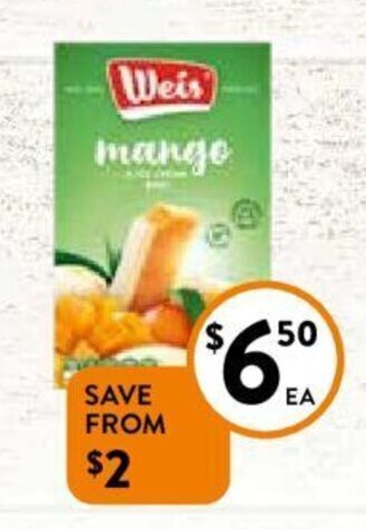 Foodworks Weis Ice Cream Bars 4/8 pack offer