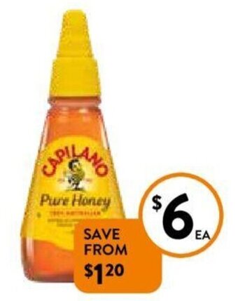 Foodworks Capilano Pure Honey Squeezy 375g offer