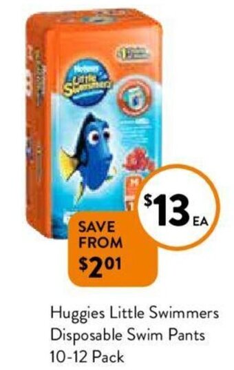 Foodworks Huggies Little Swimmers Disposable Swim Pants 10-12 pack offer