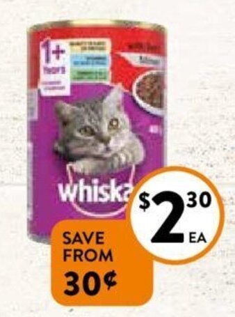 Foodworks Whiskas Wet Cat Food 400g offer