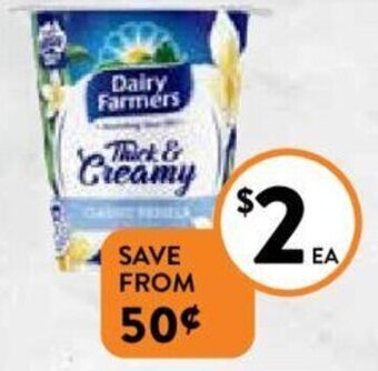 Foodworks Dairy Farmers Thick & Creamy Yoghurt 150g offer