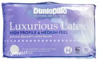 Spotlight 40% off Dunlopillo Luxurious Latex High Profile & Medium Feel Latex Pillow offer