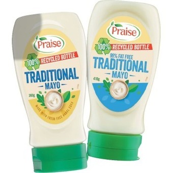 IGA Praise traditional mayo 365g or 99% fat free 410g offer