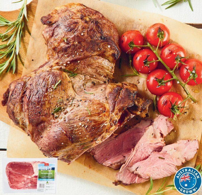 Coles Australian Graze Grass Fed Lamb Butterflied Leg Roast offer at Coles