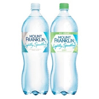 Coles Mount franklin lightly sparkling water 1.25 litre offer