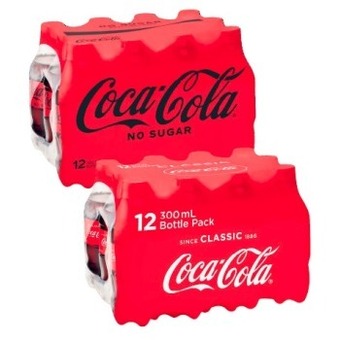 Coles Coca-cola, fanta or sprite soft drink 12x300ml offer