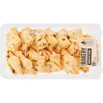 Coles Coles bakery cranberry & pistachio or fruit mince filled shortbread 12 pack offer