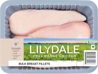 Coles Lilydale Free Range Chicken Breast Fillets Bulk Pack offer