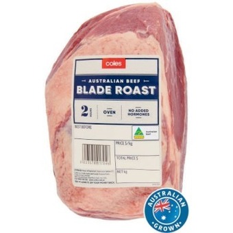 Coles Coles australian no added hormones beef blade roast offer