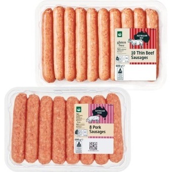 Woolworths Woolworths beef, pork or chicken sausage varieties 600g offer