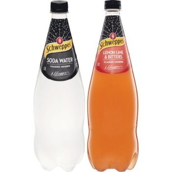Woolworths Schweppes soft drinks, mineral water or mixer varieties 1.1 litre offer