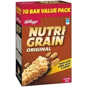 Woolworths Kellogg’s nutri-grain bars 240g pk 10 offer