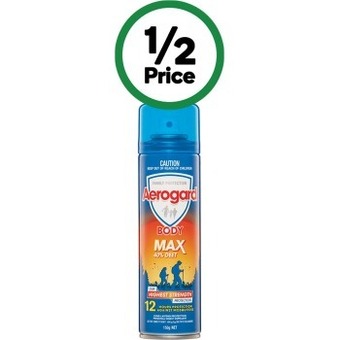 Aerogard 40% deet aerosol insect repellent 150g
