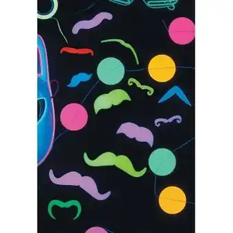Woolworths Glow in the dark moustache pk 25 offer