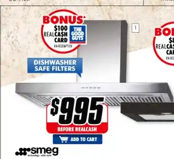 The Good Guys Smeg - 90cm Canopy Rangehood - SA980CXA offer