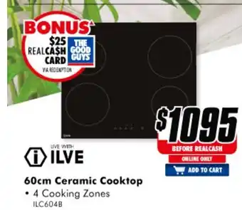The Good Guys ILVE - 60cm Ceramic Cooktop - ILC604B offer