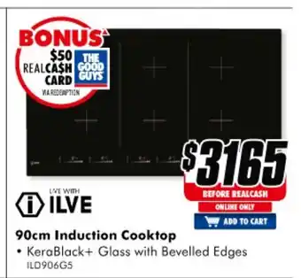 The Good Guys ILVE - 90cm Induction Cooktop - ILD906G5 offer
