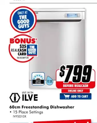 ILVE - 60cm Freestanding Dishwasher - IVFSD10X