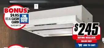 The Good Guys Artusi - 60cm Slideout Rangehood - ASO601RX offer