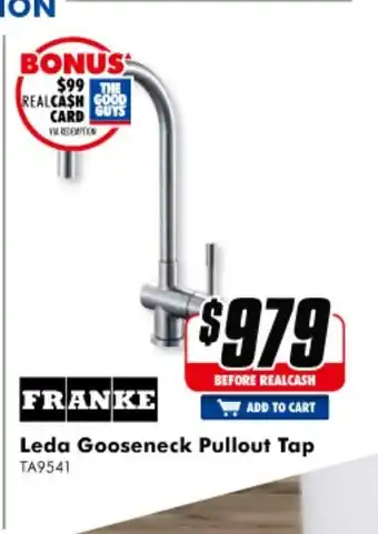 The Good Guys FRANKE - Leda Gooseneck Pullout Tap - TA9541 offer