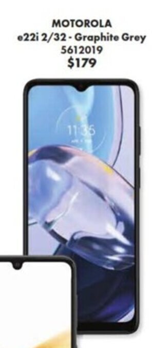 The Good Guys Motorola e22i 2/32- Graphite Grey offer