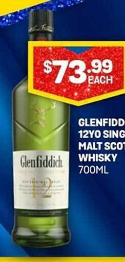 Glenfiddich 12yo single malt scotch whisky