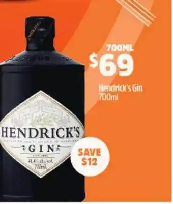 BWS Hendrick's gin offer