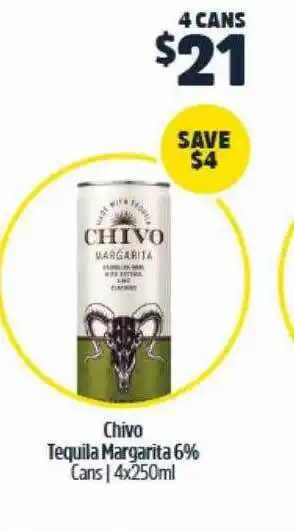 BWS Chivo tequila margarita 6% offer