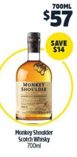 Monkey shoulder scotch whisky