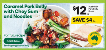 Woolworths Australian Pork Belly Roast per kg offer