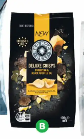 Woolworths Red Rock Deli Deluxe Crisps 135g offer