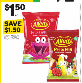 Woolworths Allen's Medium Bags 120-200g offer