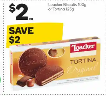 Woolworths Loacker Biscuits 100g or Tortina 125g offer