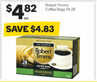 Woolworths Robert Timms Coffee Bags Pk 28 offer