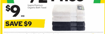 Woolworths Inspire Premium Organic Bath Towel offer