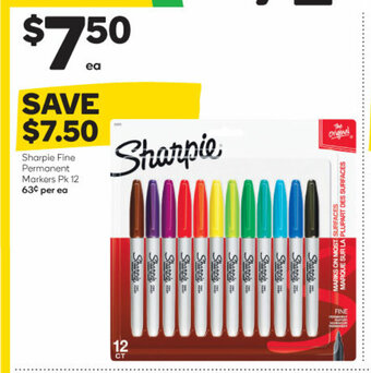 Sharpie Fine Permanent Markers Pk 12