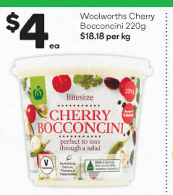 Woolworths Cherry Bocconcini 220g