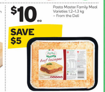 Woolworths Pasta Master Family Meal Varieties 1.2-1.3kg offer