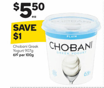 Woolworths Chobani Greek Yoghurt 907g offer